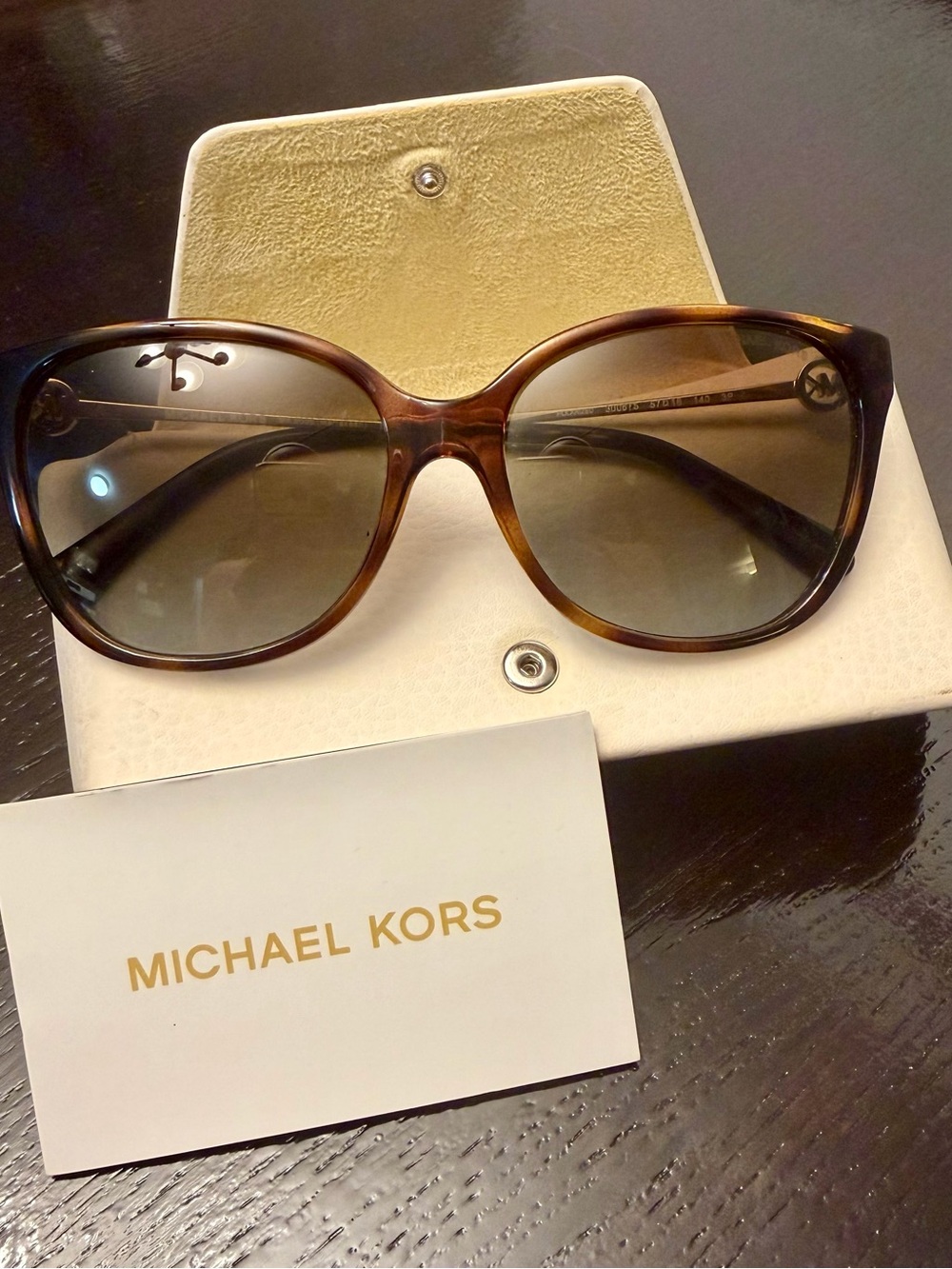 Michael Kors Brown Tortoiseshell Oversized Women's Sunglasses